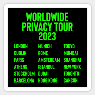 WorldWide Privacy Tour 2023 Magnet